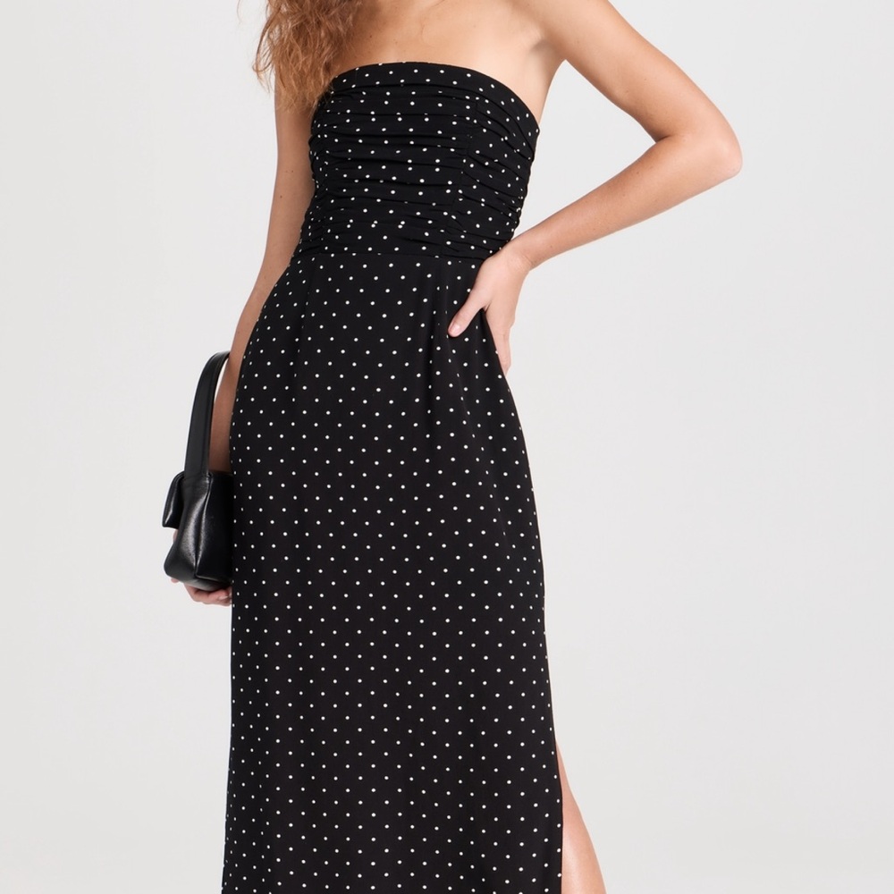 Wayf strapless midi dress